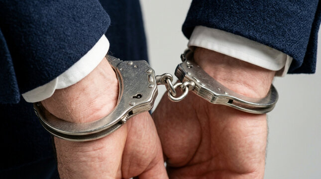 Man in Suit Handcuffed - Prisoner Arrest Crime Justice