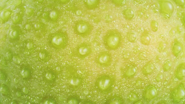 Super realistic macro texture of crisp green apple flesh with tiny juice filled cells sparkling in natural light, fresh harvest concept, premium food