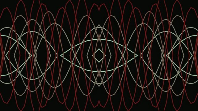 Abstract geometric wave pattern on dark background with symmetrical design