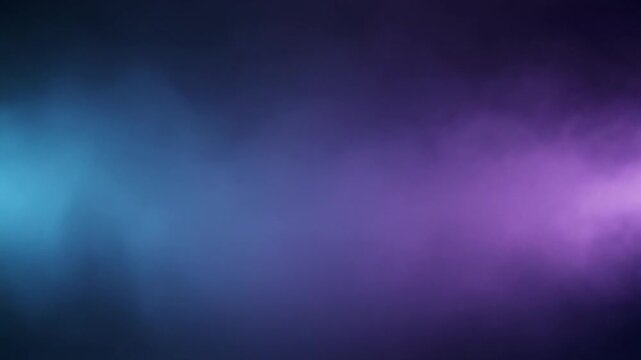 Soft blue-violet gradient light shifts through thin atmospheric fog, blending gently across a dark charcoal frame with subtle side lighting and cinematic ambient motion.