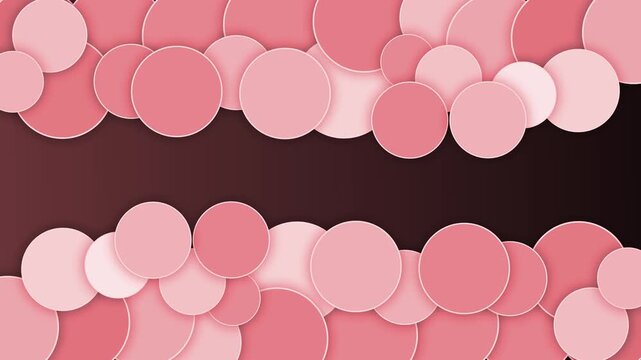Background overlapping circles forming two horizontal bands minimal abstract geometric pattern animation