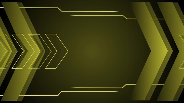 Abstract futuristic arrows and circuit lines gradient background technology concept animation