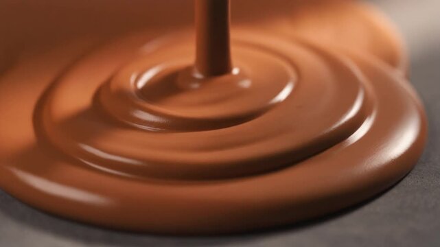 Liquid clay slip pours and pools across textured ceramic, forming smooth matte ribbons under warm angled lighting in an earthy terracotta and grey artisanal macro scene.