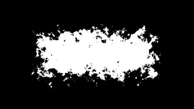 Dynamic ink splatter transition matte, abstract grunge reveal effect for motion alpha