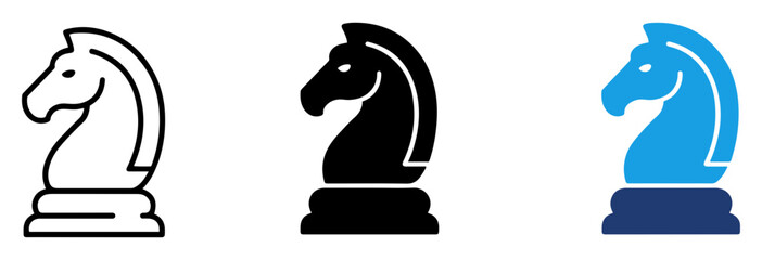 chess knight strategy icon for business planning © MstSumaiya