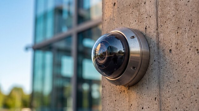 Security Camera on Concrete Wall