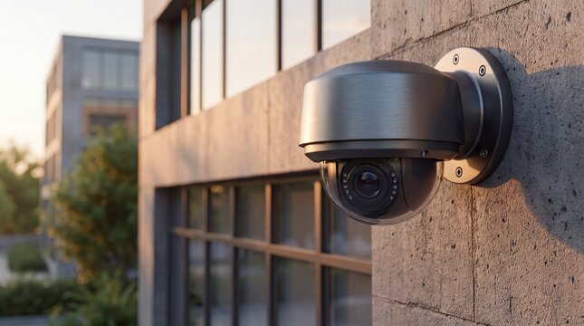 Security Camera on Wall of Building