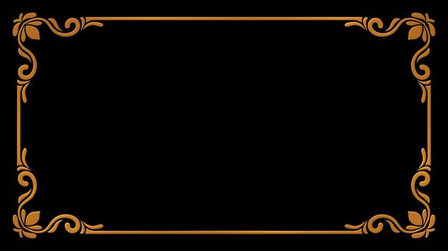 Decorative Vintage Frame Overlay Animation with Transparent Background