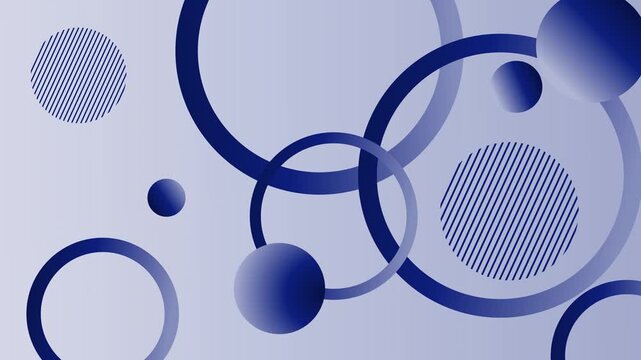 Abstract geometric rings on gradient background animation