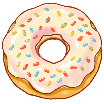 donut on white background
