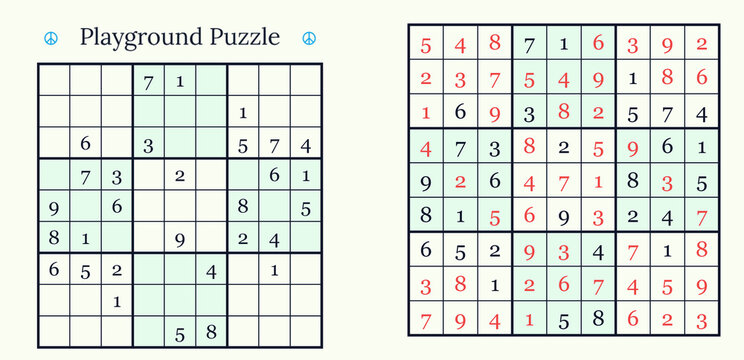 Two Sudoku puzzles for brain training and entertainment  