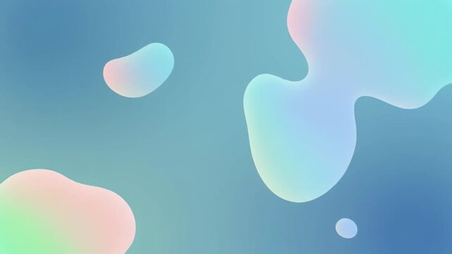 smooth liquid morphing shapes transition in pastel colors
