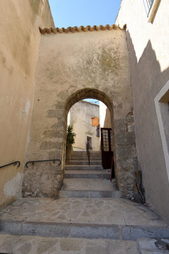 Streets and corners of the village of Bages in France