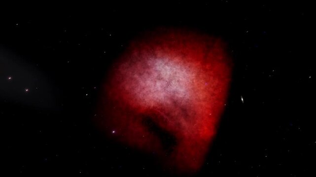 Pacman Nebula (NGC 281) - Iconic Cosmic Silhouette Orbit 4K 60fps