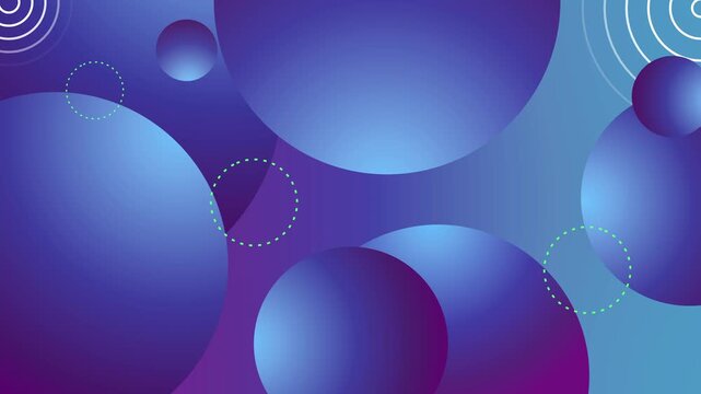 Abstract background with overlapping gradient circles and soft geometric shapes animation