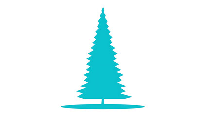 Fototapeta premium Isolated Christmas tree vector icon on transparent background for festive holiday design projects