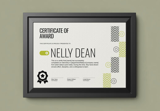Certificate Template Layout