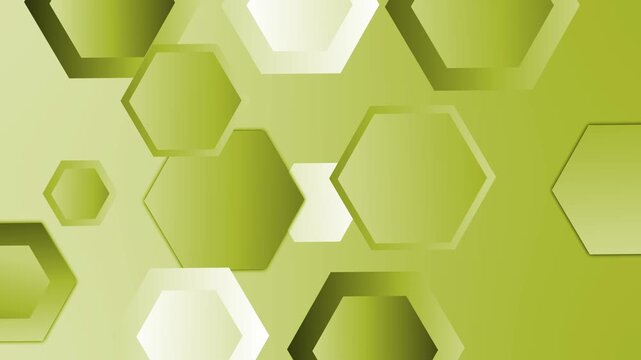 Abstract vibrant pattern of overlapping hexagons background animation