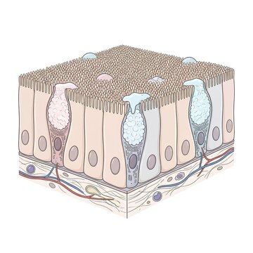 Human Intestinal Goblet Cells Histology Anatomy