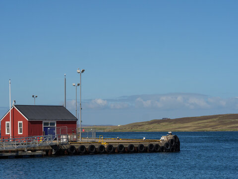 Die Stadt Lerwick auf den Shetland Inseln