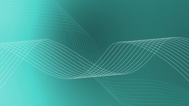 Minimalist abstract background with intersecting wave lines creating flowing ribbon patterns animation