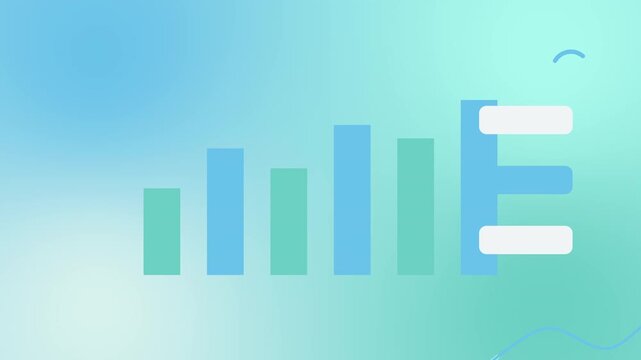 Animated bar chart representing automated marketing solutions and chatbot integration, digital marketing toolset