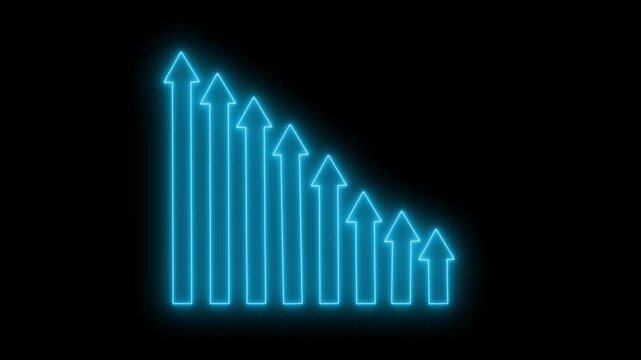 Glowing Corporate Performance Growth Animation with Modern Business Statistics
