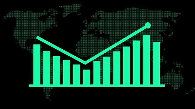 Business Analytics Dashboard Motion Graphic with Growth Statistics