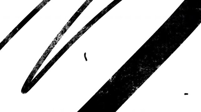 abstract black doodle background animation