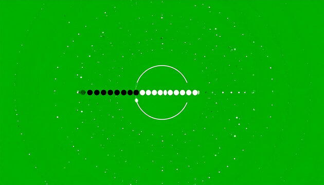 Abstract illustration of a solar eclipse with black and white circles on a green background, conceptual design