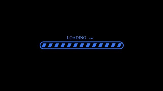 User Interface Loading Bar Animation with Dynamic Waiting Progress Effect