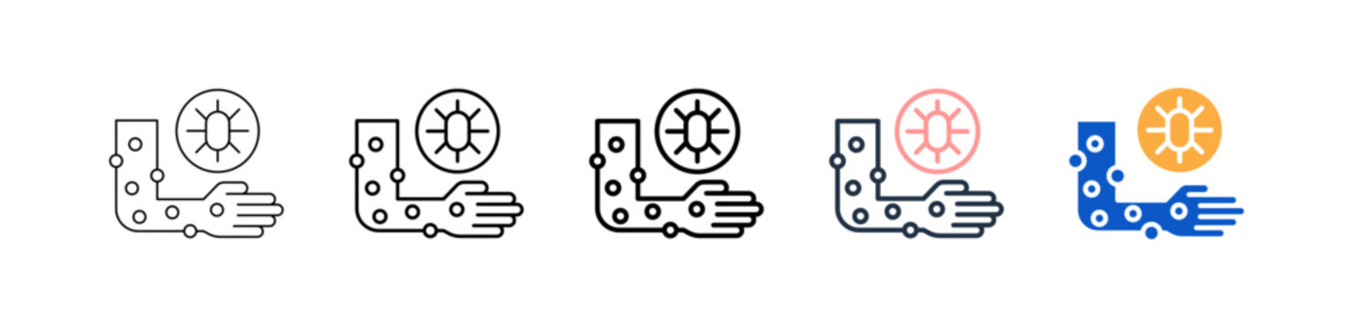 Allergy different style icons set vector illustration. 