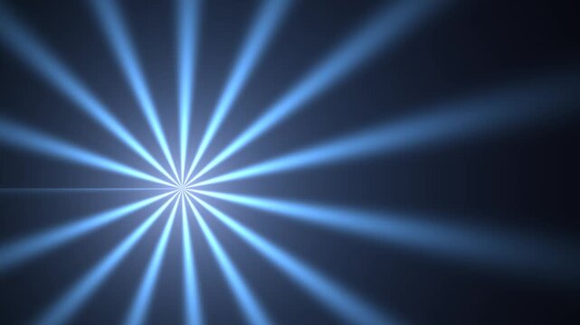 Vibrant purple light beams radiate outward creating an eye catching visual effect