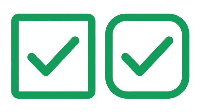  Checkmark Icon Duo - Green Success and Approval Symbol
