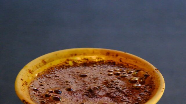 coffee mug with hot coffee foam