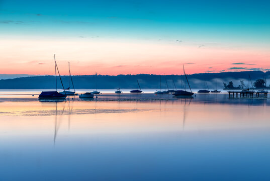 Morgend&auml;mmerung in Diessen am Ammersee, Bayern