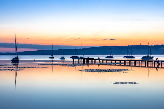 Morgend&auml;mmerung in Diessen am Ammersee, Bayern