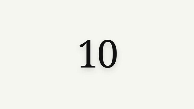 Minimalist 15 Second Countdown Timer. Elegant 15 Seconds Countdown Animation