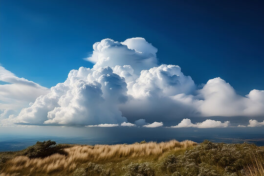 Quellwolken am Himmel