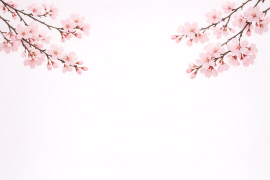 This image features a beautiful border with pink cherry blossoms. Perfect for framing photos or adding a touch of elegance to artwork.