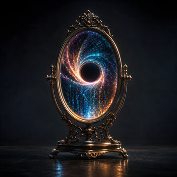 magic lamp on a black background