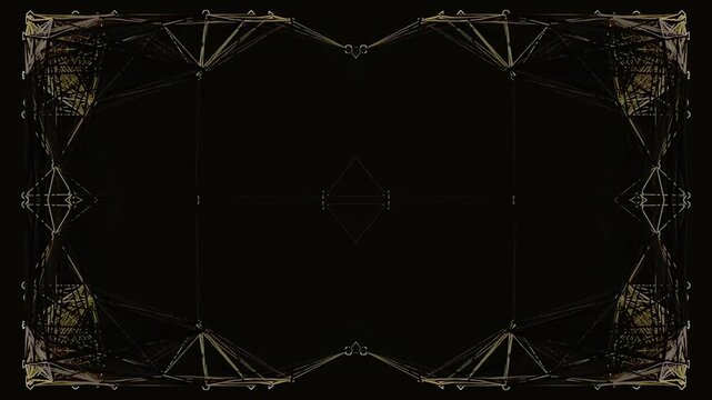 Abstract geometric pattern with dark symmetrical design