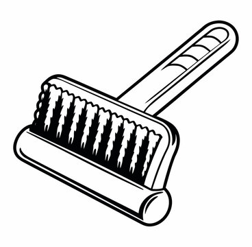 vector illustration of a brush