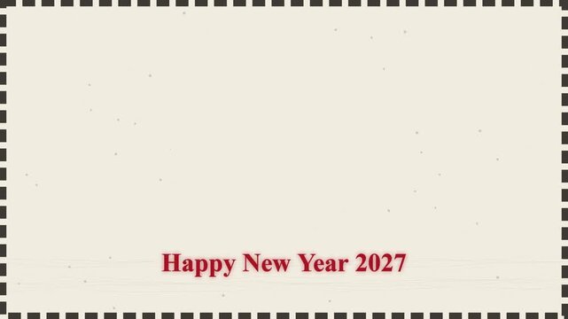 Fireworks Animation Background with Greeting for New Year Celebration