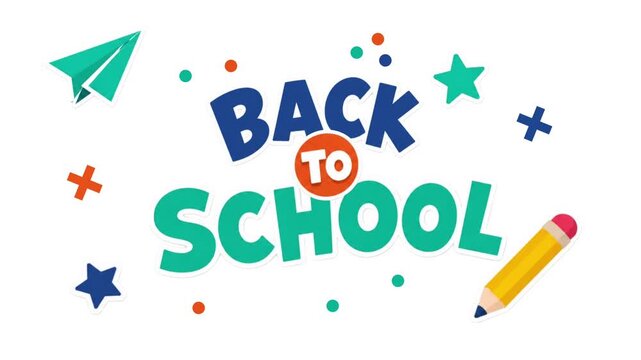 Back To School Motion Animation 4k Video