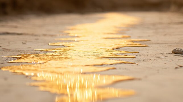 shallow. Stream of golden liquid flowing with color gradients in dramatic lighting. bar promotions, beverage menus, designed for food & beverage menus and cafe branding, inspires menu design.