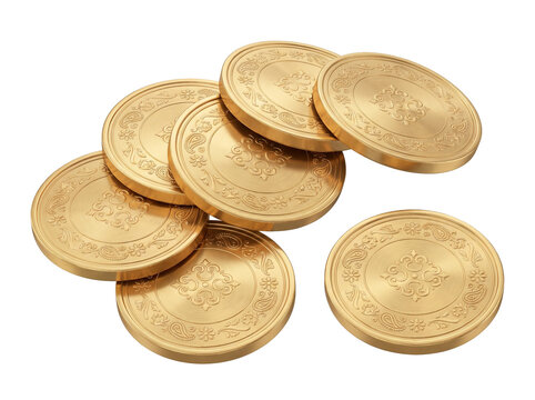 Indian Wedding Shagun Coin Set PNG with Transparent Background