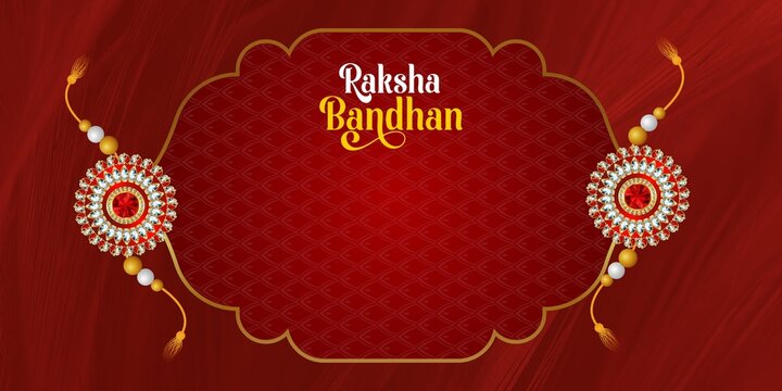Raksha Bandhan Red and Gold Traditional Greeting Poster