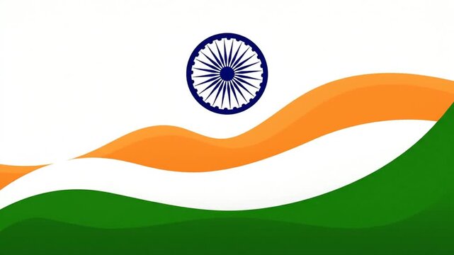 Animated Collection of Indian National Flag Waves Featuring Tricolor and Emblem