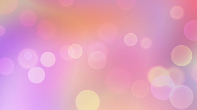 Warm orange and rosy pink gradient motion loop with soft blurred light particle animation. Great for promotional video backdrop, stylish wallpaper, and intro scene